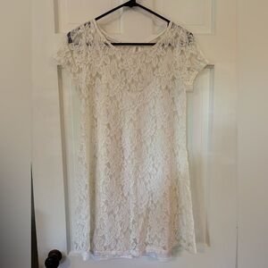 Elegant White Lace Dress